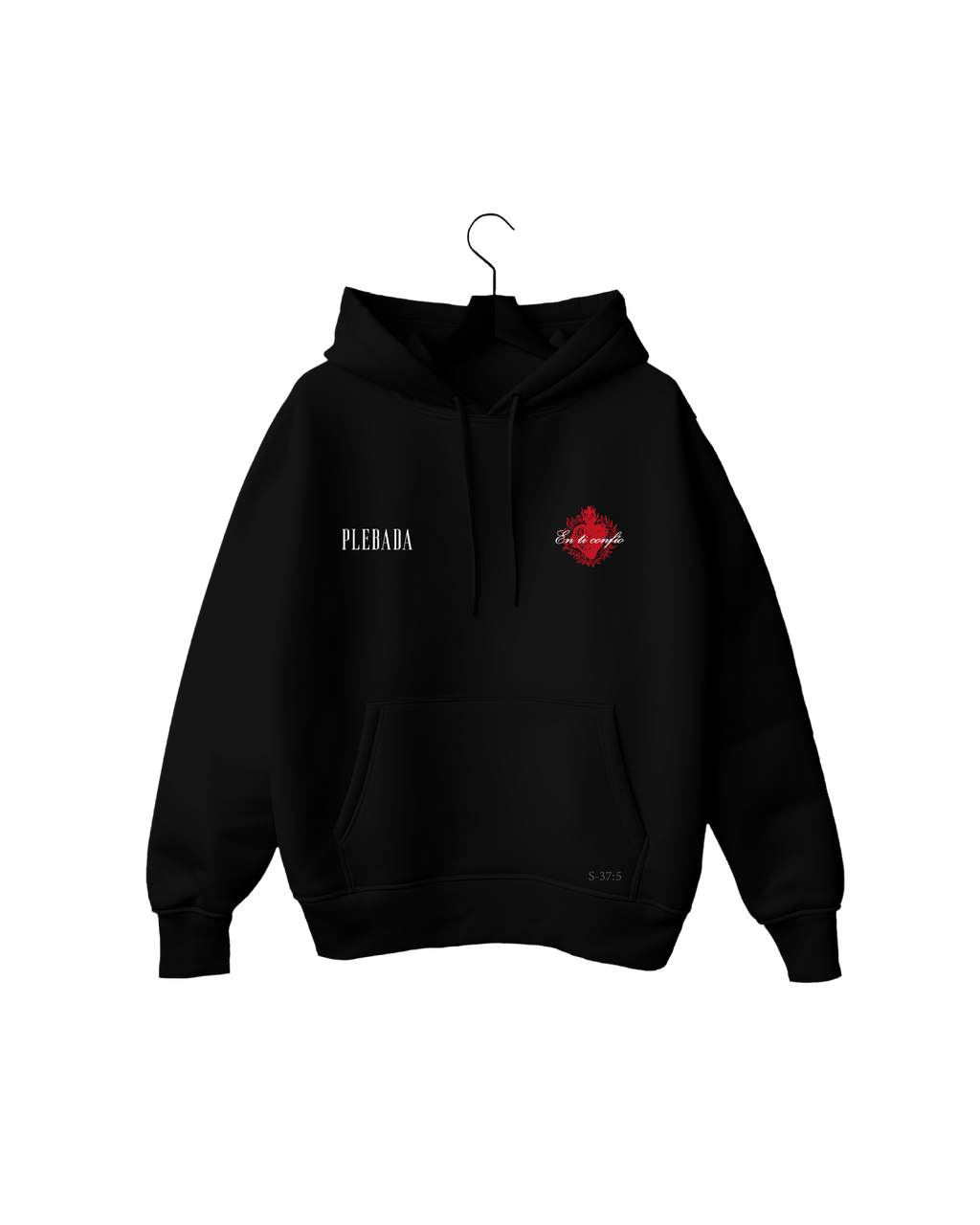 Hoodie Premium “En ti confio” Black