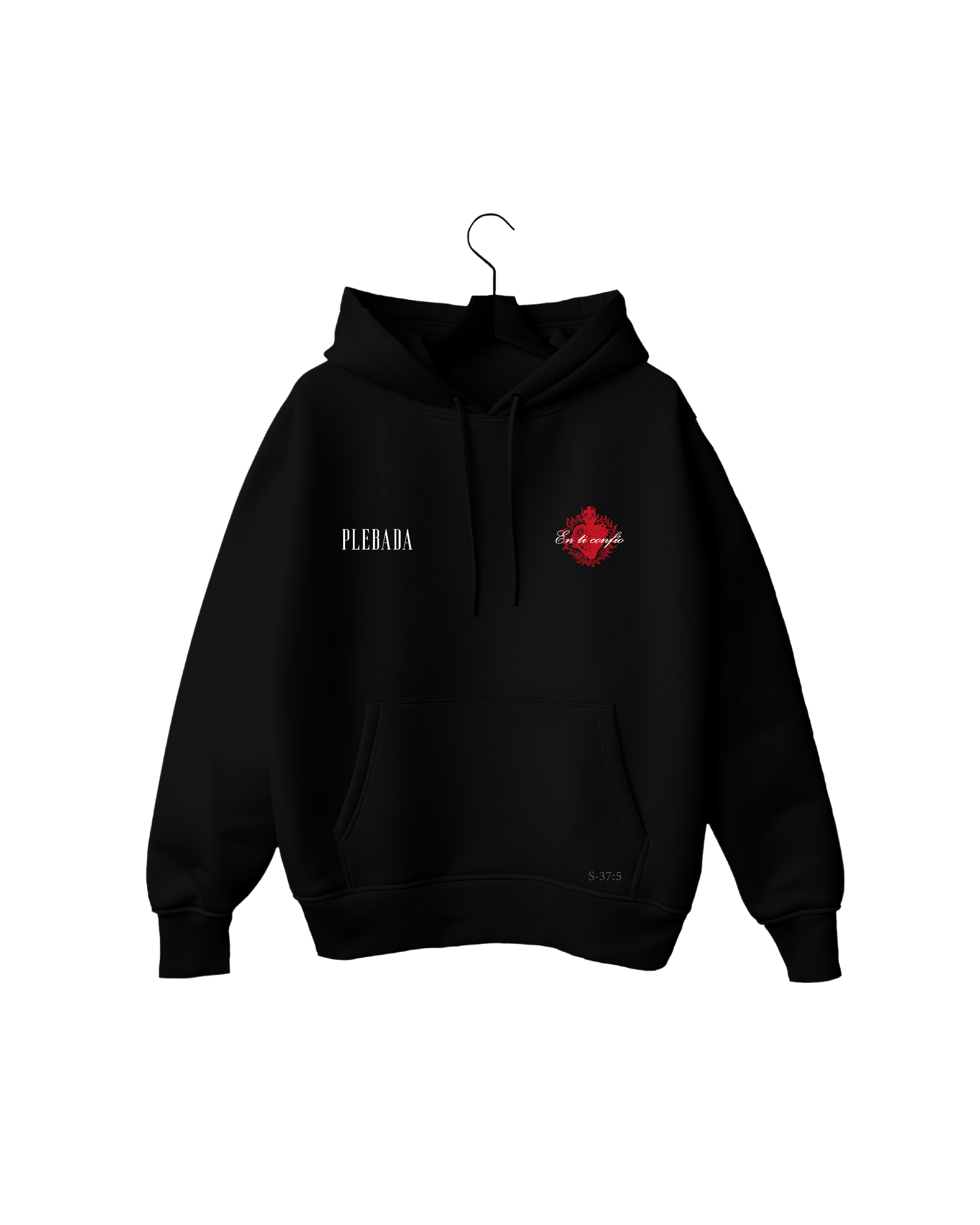 Hoodie Premium “En ti confio” Black