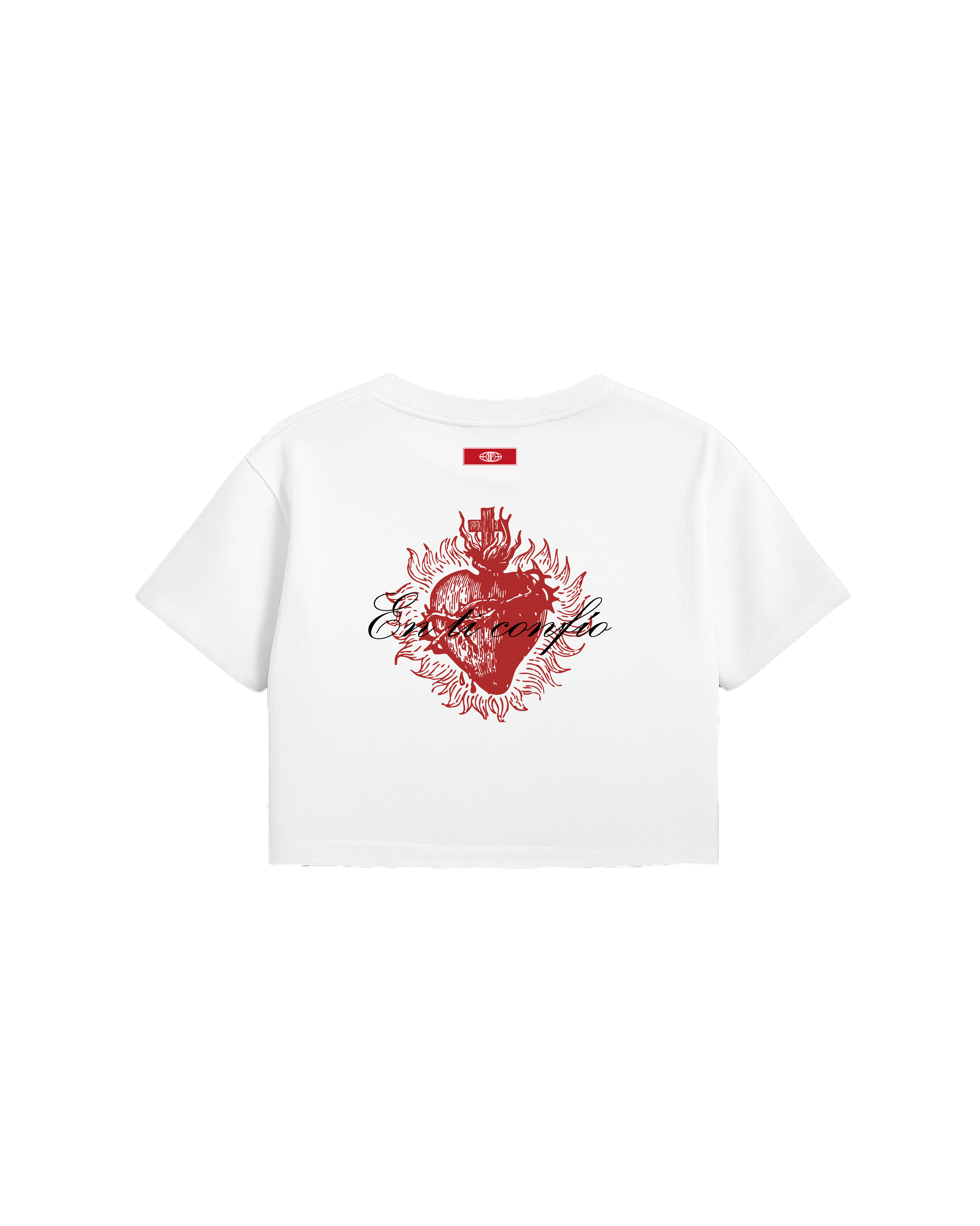 Crop Top Premium "En Ti Confío" Ivory